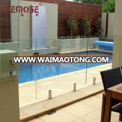 Good quality pool fence glass /indoor prefab stairs railing/tempered glass balcony railing