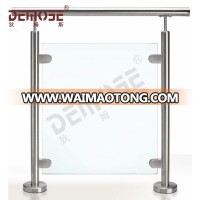 Demose good quality glass balcony guard railing  steel pipe railing design for balcony steel railing designs pictures