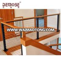 type of wood balcony steel railing wood  stair handrail cable railing