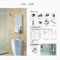 High quality SS304 shower room hardware whole set decorative bathroom door glass door