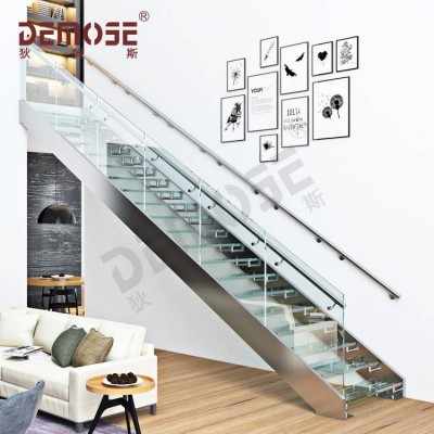 Fashion Wrought Iron Stairs/glass Staircase/metal Steel Stairs Design